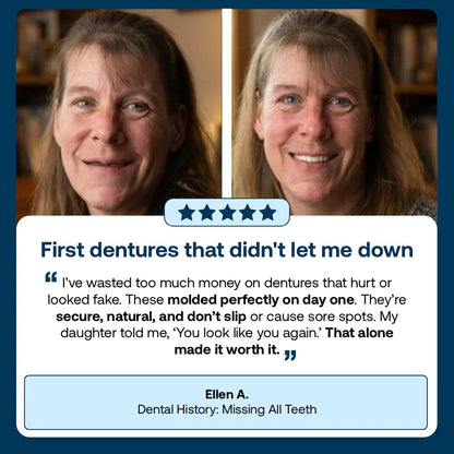 SEAGRIL™ Custom-Fit Full Functional DenturesMake you more confident-Made in the USA & FDA-Certified