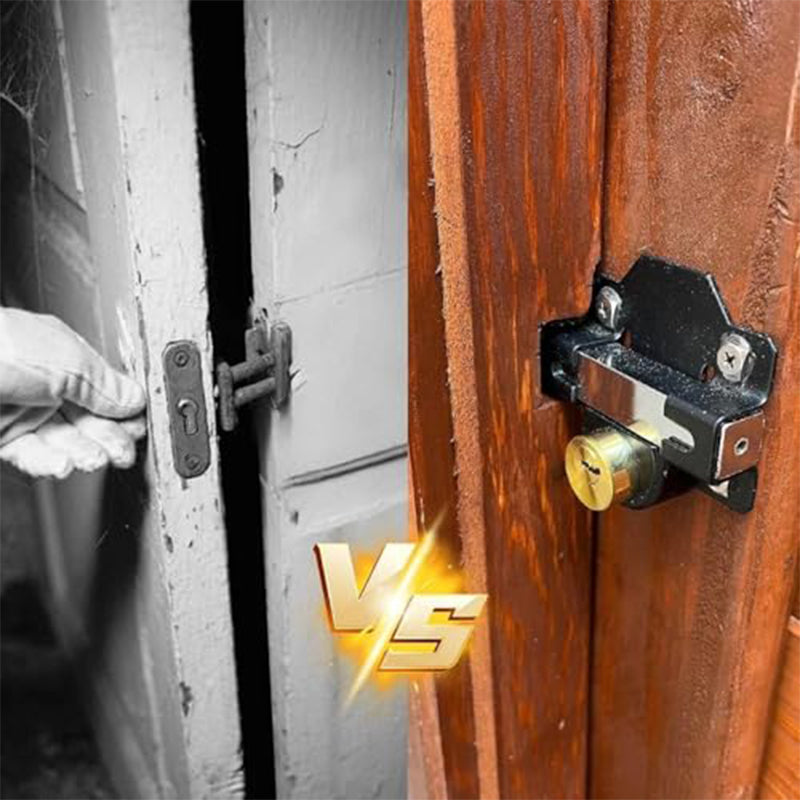 🔒 Heavy-Duty Garden Gate Security Lock – Long-Throw Latch with 5 Keys for Outdoor Doors