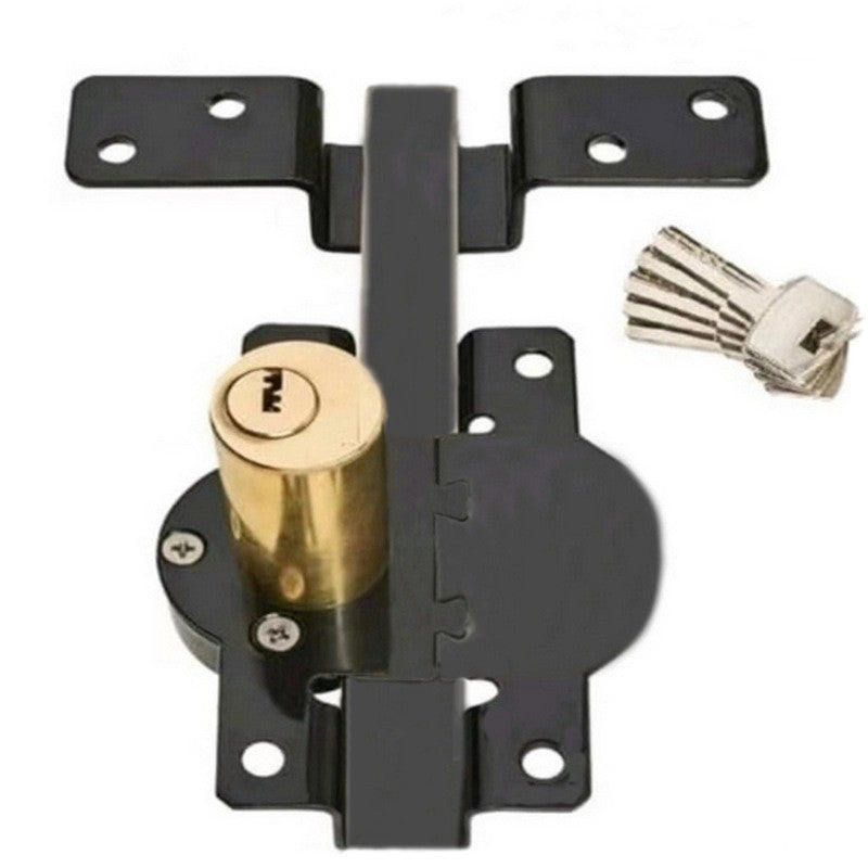 🔒 Heavy-Duty Garden Gate Security Lock – Long-Throw Latch with 5 Keys for Outdoor Doors